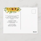 Sonnenblume Zuhause Sweet Zuhause Moving Ankündigu Postkarte (Rückseite)