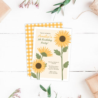 Sonnenblume zum Geburtstag Einladung für Girl's Pa