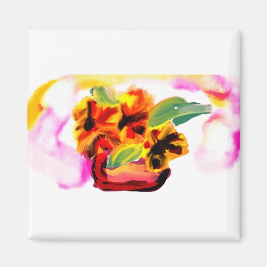Sonnenblume zum Muttertag Magnet (Vorne)