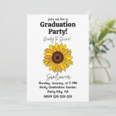 Sonnenblume zum Sonnenbaden Abschluss Einladung (Stehend Vorderseite)