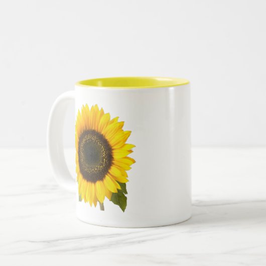 Sonnenblume Zweifarbige Tasse (Vorderseite Links)