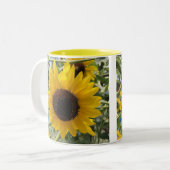 Sonnenblume Zweifarbige Tasse (Vorderseite Links)
