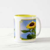 Sonnenblume Zweifarbige Tasse (VorderseiteRechts)