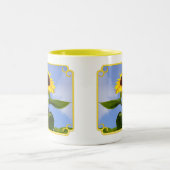 Sonnenblume Zweifarbige Tasse (Mittel)