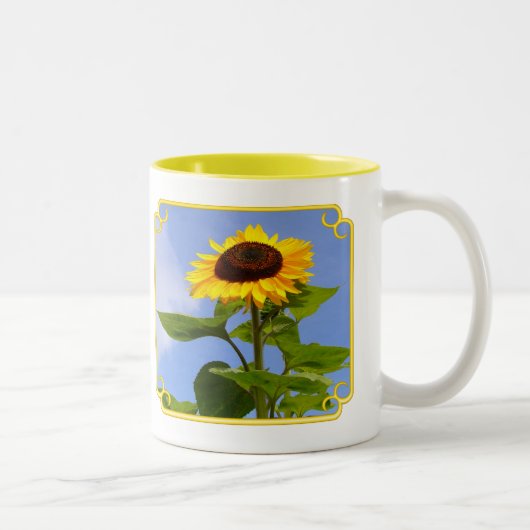 Sonnenblume Zweifarbige Tasse (Rechts)