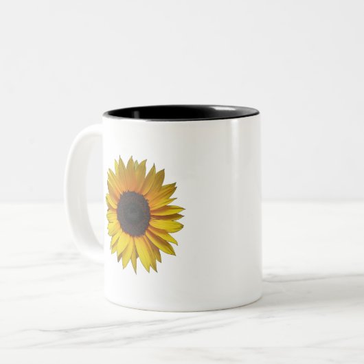Sonnenblume Zweifarbige Tasse (Vorderseite Links)