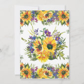 Sonnenblume Zweiter Geburtstag Einladung (Rückseite)