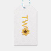 Sonnenblume Zweites Geburtstag Geschenkanhänger (Rückseite)