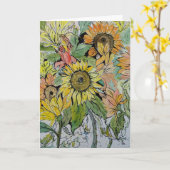 Sonnenblumeblumenstrauß Karte (Gelbe Blume)