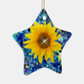 Sonnenblumefrühling blenden Geschenke Keramikornament (Rechts)