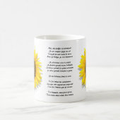 Sonnenblumegedicht, Herz innerhalb /Mug-Größe 11oz Kaffeetasse (Mittel)