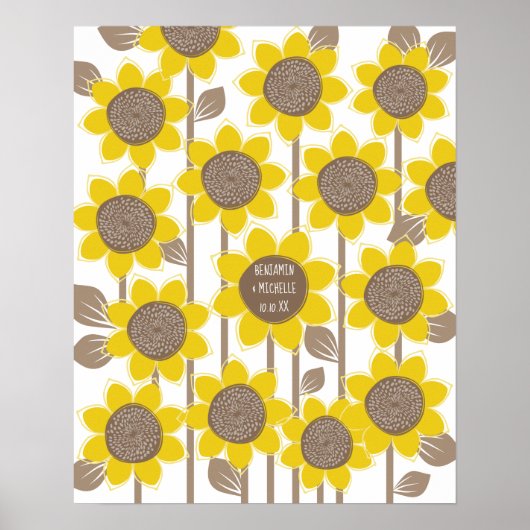 Sonnenblumen -100 Signature Guest Book Alternative Poster (Vorne)