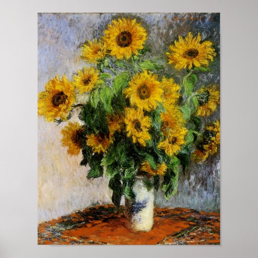Sonnenblumen, 1881 von Monet. Poster (Vorne)