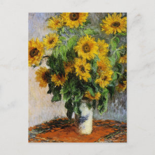 Sonnenblumen, 1881 von Monet. Postkarte