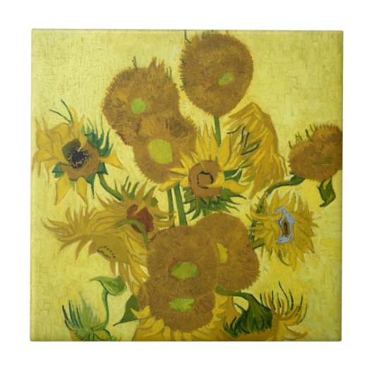 Sonnenblumen, 1889 fliese (Vorderseite)