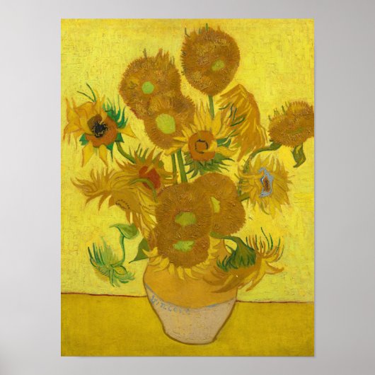 Sonnenblumen, 1889 von Vincent van Gogh Poster (Vorne)