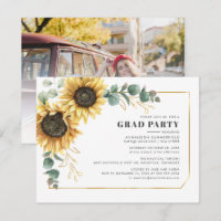 Sonnenblumen 2024 Graduation Party Blumengrau Foto