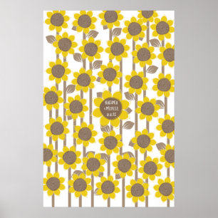 Sonnenblumen -250 Signature Guest Book Alternative Poster