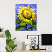 Sonnenblumen 2 Aquarellmalerei Art Print Poster (Heimbüro)