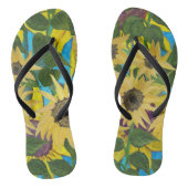 Sonnenblumen # 2 Dreh Flop Badesandalen (Fußbett)