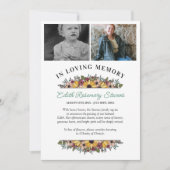 Sonnenblumen 2 Fotos in Erinnerung an die Ankündig Ankündigung (Vorderseite)