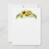 Sonnenblumen 2 Geschosse / Einladungen (Rückseite)