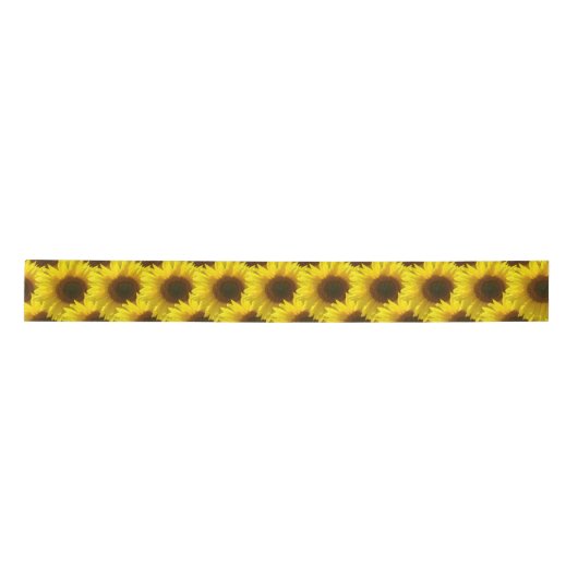 Sonnenblumen 3" Breite Satinband (Vorderseite)