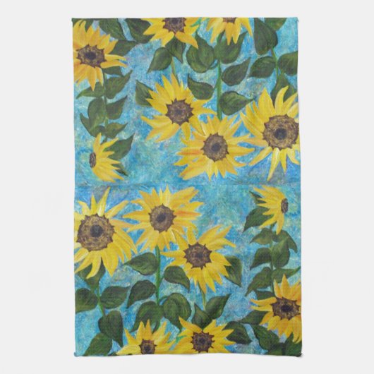 Sonnenblumen#3 - Ein Küchentuch (Vertikal)