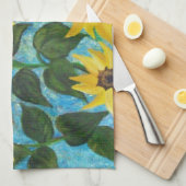 Sonnenblumen#3 Geschirrtuch (Viertel Falte)