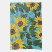 Sonnenblumen#3 Geschirrtuch (Vertikal)