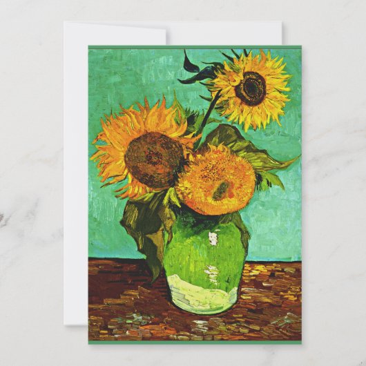 Sonnenblumen, 3 von Vincent van Gogh Karte (Vorderseite)