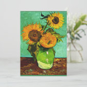 Sonnenblumen, 3 von Vincent van Gogh Karte (Stehend Vorderseite)