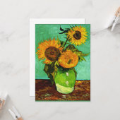 Sonnenblumen, 3 von Vincent van Gogh Karte (Vorderseite/Rückseite Beispiel)