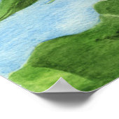 Sonnenblumen 4 Aquarellmalerei Art Poster Drucken (Ecke)