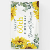 Sonnenblumen 60. Geburtstagsfeier Banner (Vertikal)