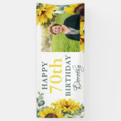 Sonnenblumen-70. Geburtstagsfeier-Foto Banner (Vertikal)