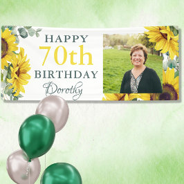 Sonnenblumen-70. Geburtstagsfeier-Foto Banner