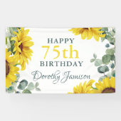 Sonnenblumen 75. Geburtstagsfeier Banner (Horizontal)