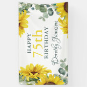 Sonnenblumen 75. Geburtstagsfeier Banner (Vertikal)