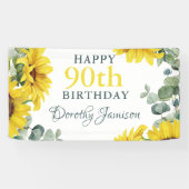 Sonnenblumen 90. Geburtstagsfeier Banner (Horizontal)