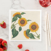 Sonnenblumen Abendessen Papier Napkins Serviette (Beispiel)