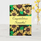 Sonnenblumen Abschluss Glückwunsch Gelb Karte (Gelbe Blume)
