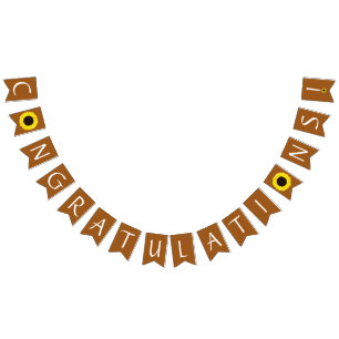 Sonnenblumen Abschluss Rost Orange Wimpelkette