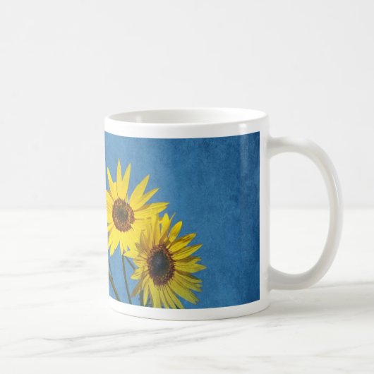 Sonnenblumen Abstrakt Kaffeetasse (Rechts)