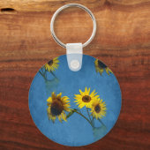 Sonnenblumen Abstrakt Schlüsselanhänger (Vorderseite)