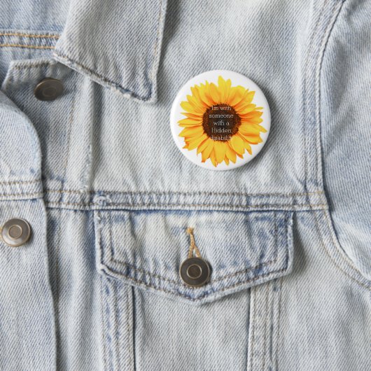 Sonnenblumen-Abzeichen für Behindertenbewusstsein Button (Beispiel)