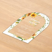 Sonnenblumen Acrylic Clear Modern Rustic Boho Acryleinladungen (Ablage )