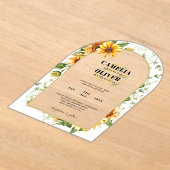 Sonnenblumen Acrylic Clear Modern Rustic Boho Acryleinladungen (Ablage )