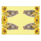 Sonnenblumen, Affenmilch Tischdecke (Vorderseite (Horizontal))