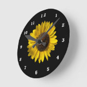 Sonnenblumen Akronylic Wall Clock Runde Wanduhr (Winkel)